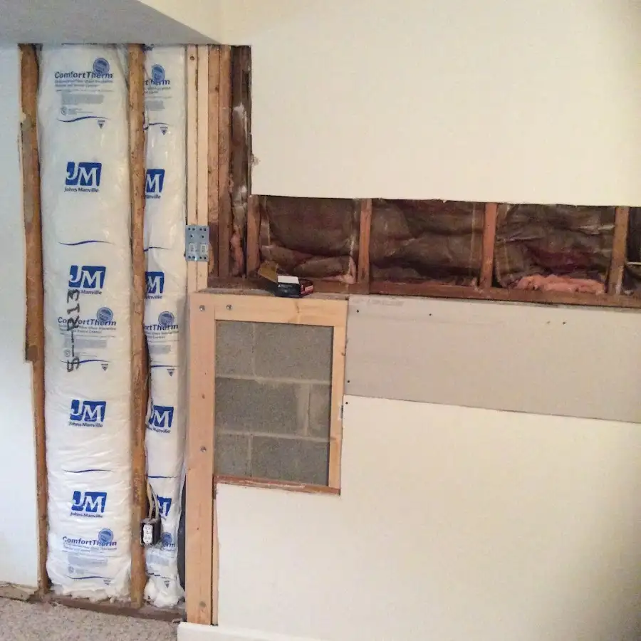 Wall insulation replacement during Contents Cleaning & Restoration in North Hills